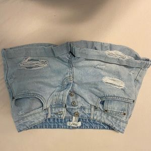 FOREVER 21 DENIM RIPPED SHORTS